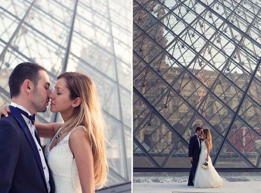 Le Louvre engagement photo session