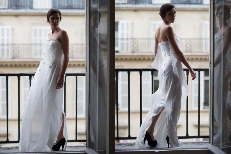 Paris rent a couture wedding gown
